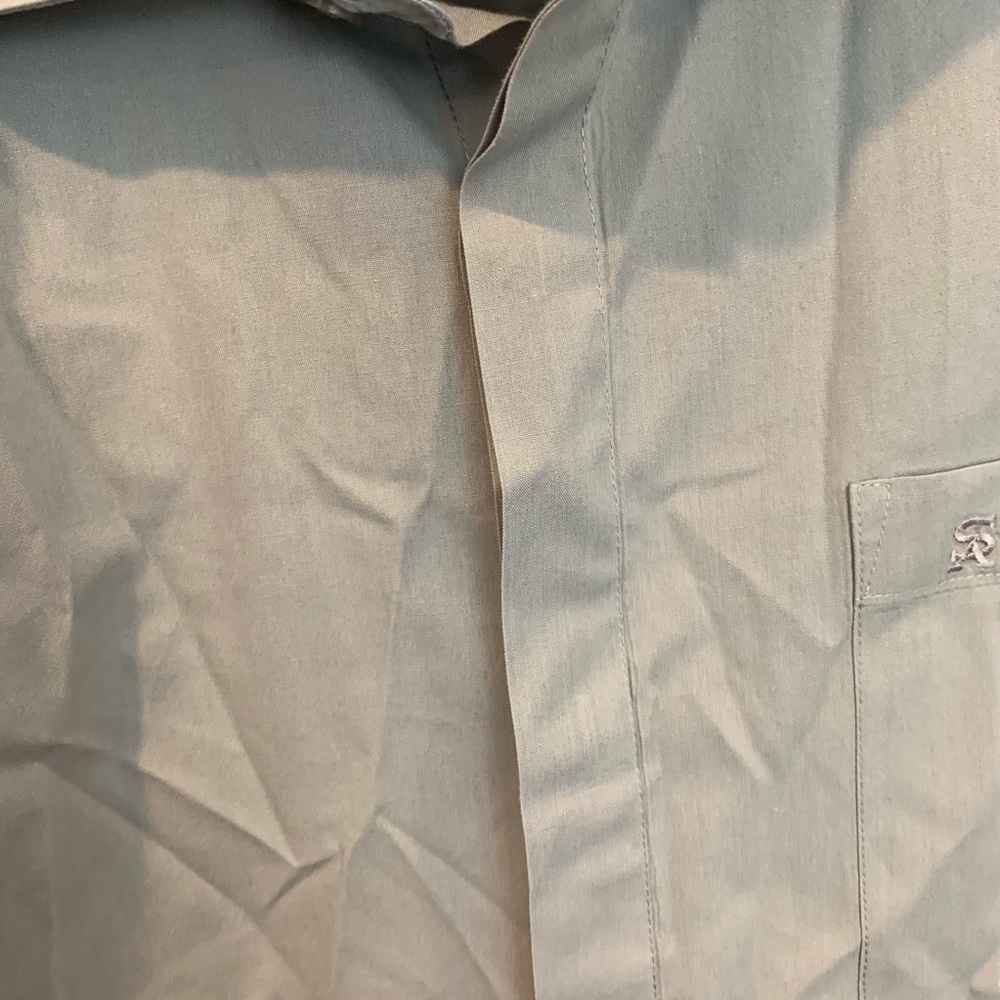Stacy Adams grey solid button down - Picture 3 of 5